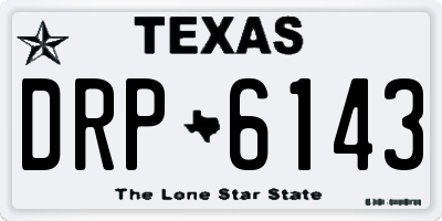 TX license plate DRP6143