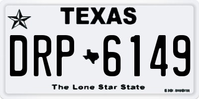 TX license plate DRP6149