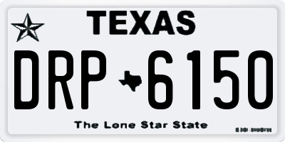 TX license plate DRP6150