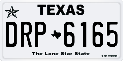 TX license plate DRP6165