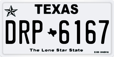 TX license plate DRP6167