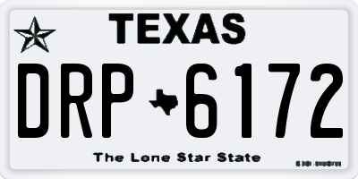 TX license plate DRP6172