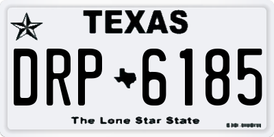 TX license plate DRP6185