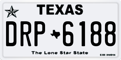 TX license plate DRP6188