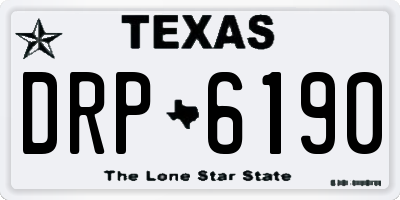 TX license plate DRP6190