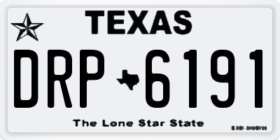 TX license plate DRP6191