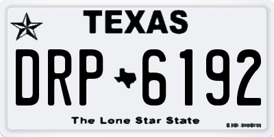 TX license plate DRP6192