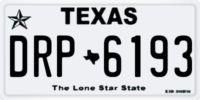 TX license plate DRP6193