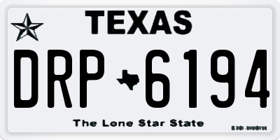 TX license plate DRP6194