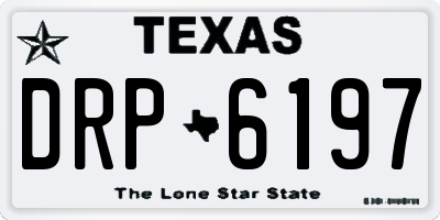 TX license plate DRP6197