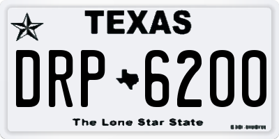 TX license plate DRP6200