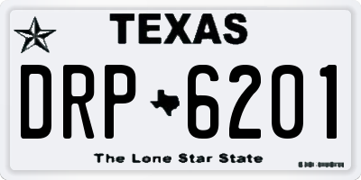 TX license plate DRP6201