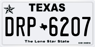 TX license plate DRP6207