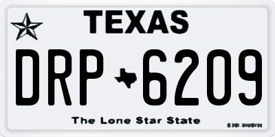 TX license plate DRP6209