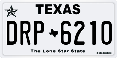 TX license plate DRP6210