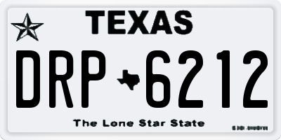 TX license plate DRP6212