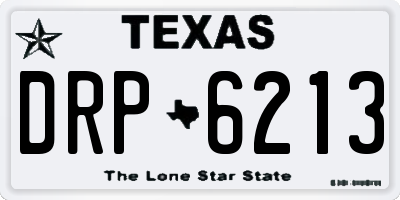 TX license plate DRP6213