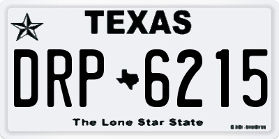 TX license plate DRP6215