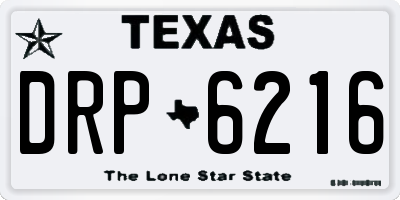 TX license plate DRP6216