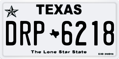 TX license plate DRP6218