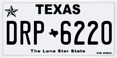 TX license plate DRP6220