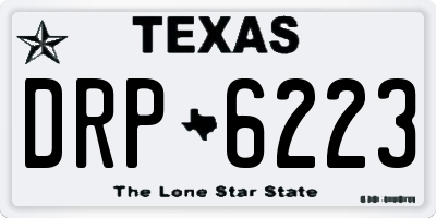 TX license plate DRP6223