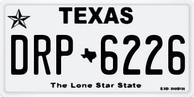 TX license plate DRP6226