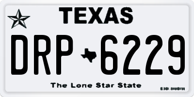 TX license plate DRP6229