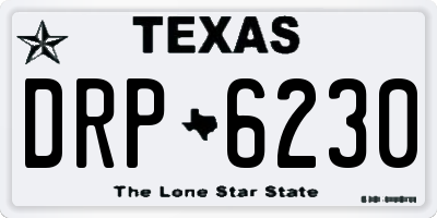 TX license plate DRP6230