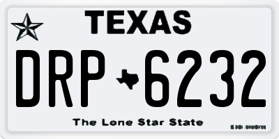 TX license plate DRP6232