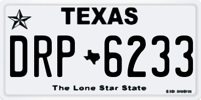 TX license plate DRP6233