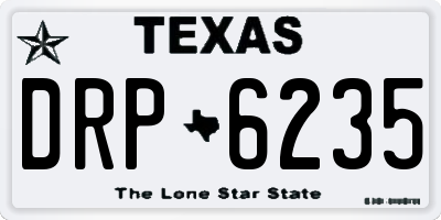 TX license plate DRP6235