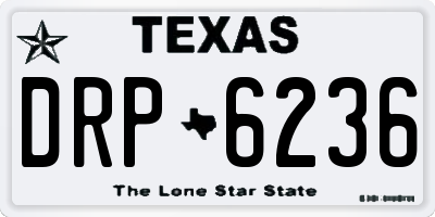 TX license plate DRP6236