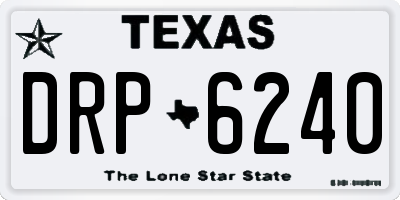 TX license plate DRP6240