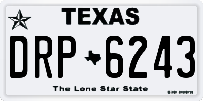 TX license plate DRP6243