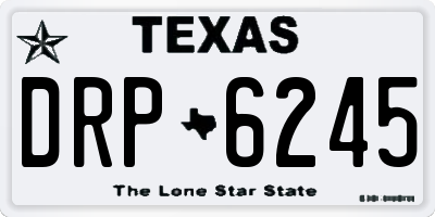 TX license plate DRP6245