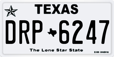 TX license plate DRP6247