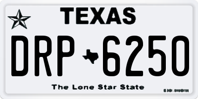 TX license plate DRP6250