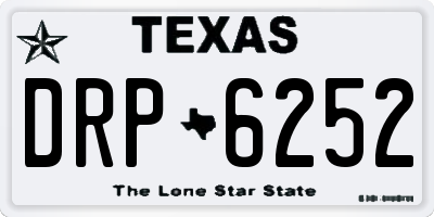 TX license plate DRP6252