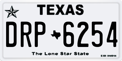 TX license plate DRP6254