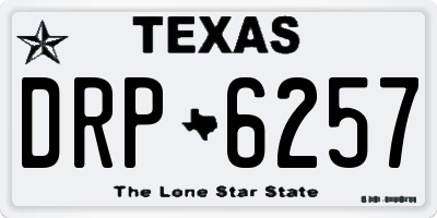 TX license plate DRP6257