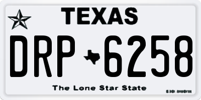 TX license plate DRP6258