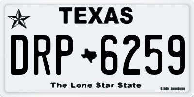 TX license plate DRP6259