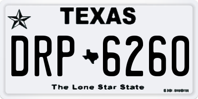 TX license plate DRP6260