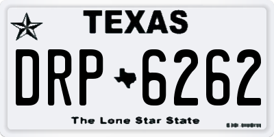 TX license plate DRP6262