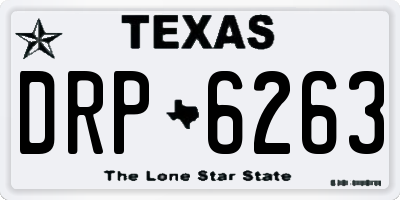 TX license plate DRP6263