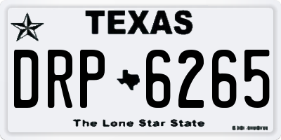 TX license plate DRP6265