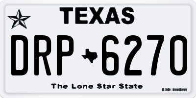 TX license plate DRP6270