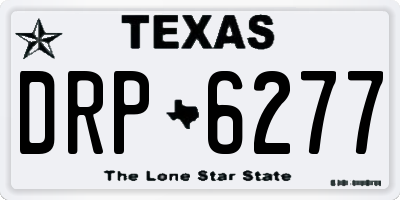 TX license plate DRP6277