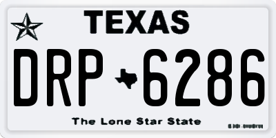 TX license plate DRP6286